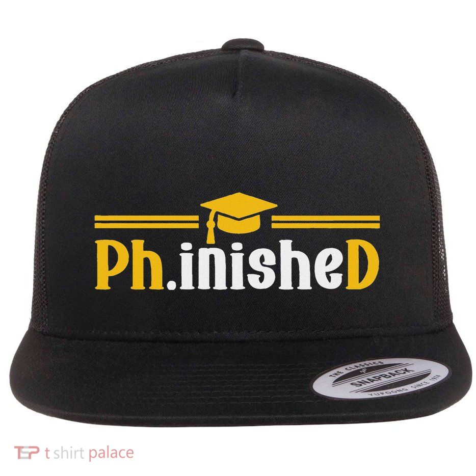 Phd Phinished Funny Phd Graduation 2024 Flatbill Hat
