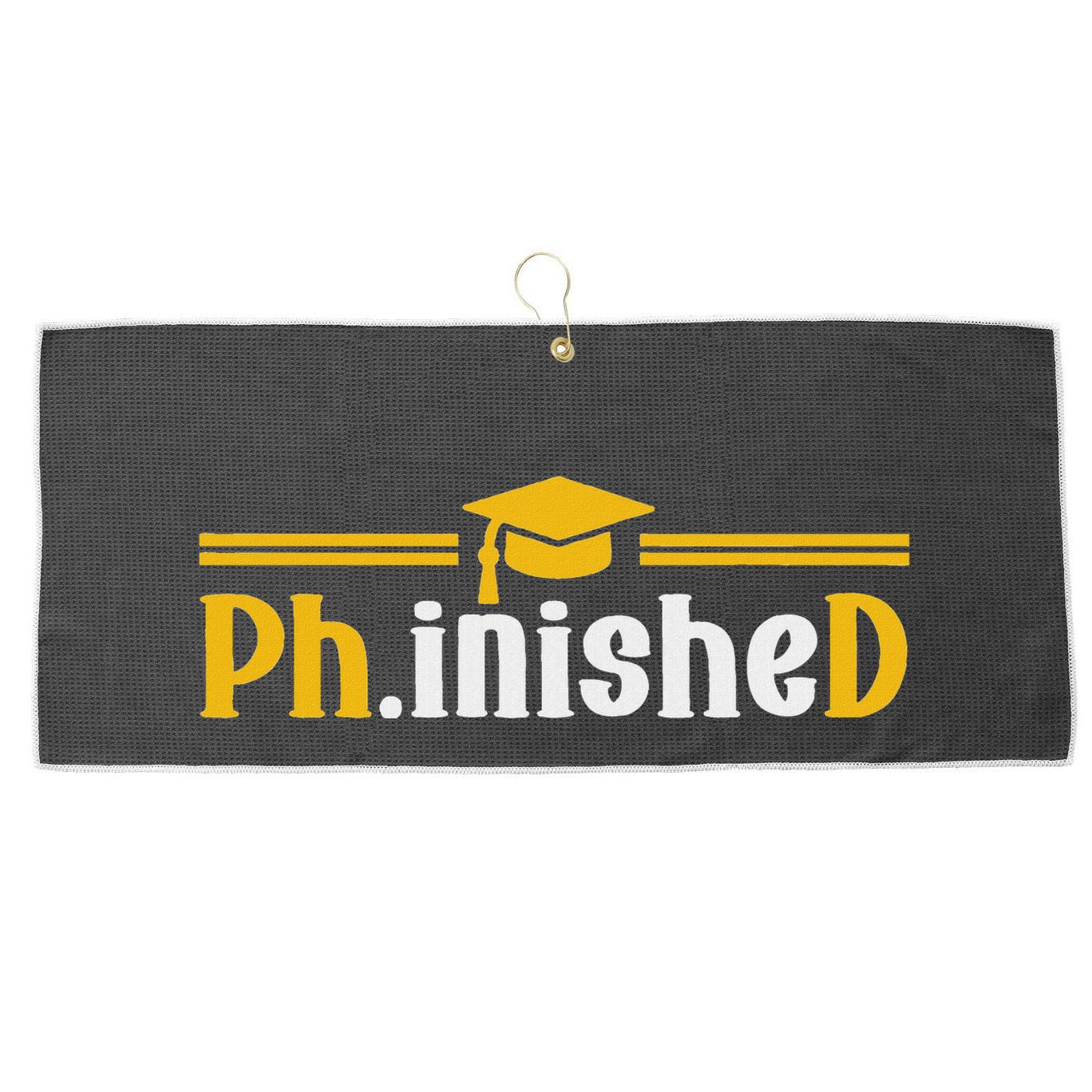 Phd Phinished Funny Phd Graduation 2024 Large Microfiber Waffle Golf Towel