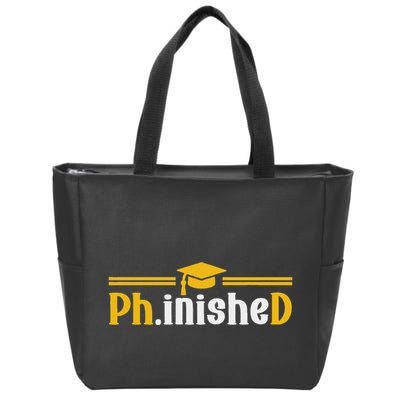 Phd Phinished Funny Phd Graduation 2024 Zip Tote Bag