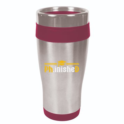 Phd Phinished Funny Phd Graduation 2024 16oz Travel Tumbler