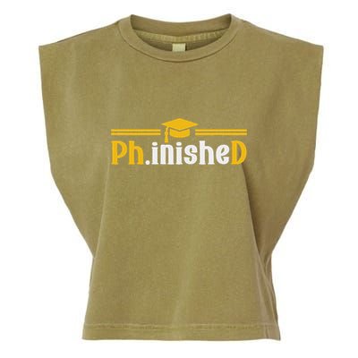Phd Phinished Funny Phd Graduation 2024 Garment-Dyed Women's Muscle Tee