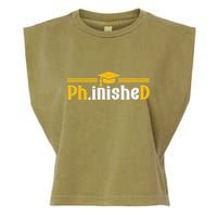 Phd Phinished Funny Phd Graduation 2024 Garment-Dyed Women's Muscle Tee
