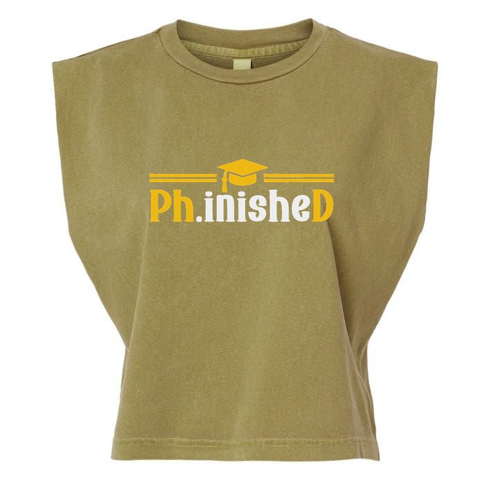 Phd Phinished Funny Phd Graduation 2024 Garment-Dyed Women's Muscle Tee