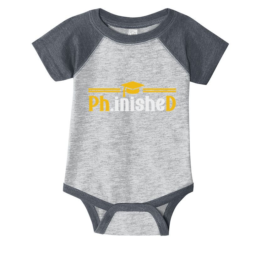Phd Phinished Funny Phd Graduation 2024 Infant Baby Jersey Bodysuit