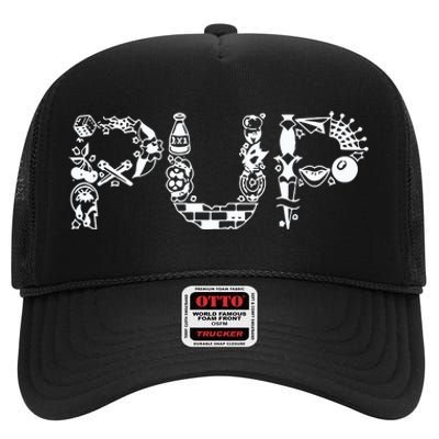 Puptheband Pup Flash High Crown Mesh Back Trucker Hat