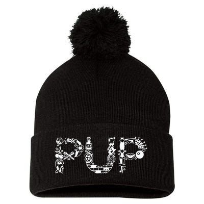 Puptheband Pup Flash Pom Pom 12in Knit Beanie