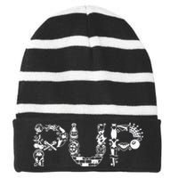 Puptheband Pup Flash Striped Beanie with Solid Band