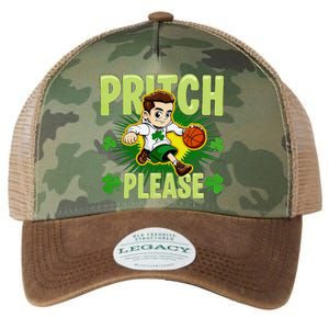 Pritch Please Funny Basketball Cartoon Art St PatrickS Day Legacy Tie Dye Trucker Hat