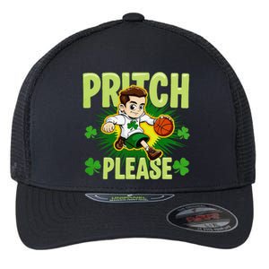 Pritch Please Funny Basketball Cartoon Art St PatrickS Day Flexfit Unipanel Trucker Cap