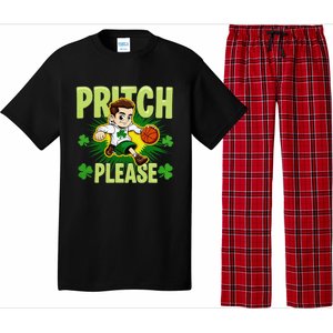 Pritch Please Funny Basketball Cartoon Art St PatrickS Day Pajama Set