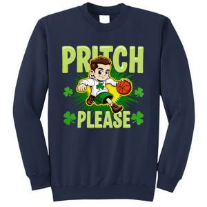 Pritch Please Funny Basketball Cartoon Art St PatrickS Day Sweatshirt