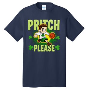 Pritch Please Funny Basketball Cartoon Art St PatrickS Day Tall T-Shirt