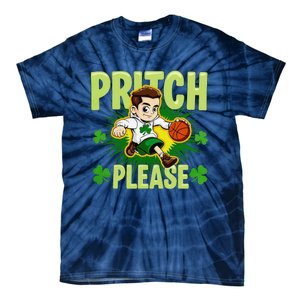 Pritch Please Funny Basketball Cartoon Art St PatrickS Day Tie-Dye T-Shirt