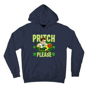 Pritch Please Funny Basketball Cartoon Art St PatrickS Day Tall Hoodie