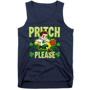 Pritch Please Funny Basketball Cartoon Art St PatrickS Day Tank Top