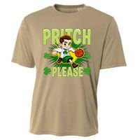 Pritch Please Funny Basketball Cartoon Art St PatrickS Day Cooling Performance Crew T-Shirt