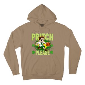 Pritch Please Funny Basketball Cartoon Art St PatrickS Day Hoodie