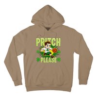 Pritch Please Funny Basketball Cartoon Art St PatrickS Day Hoodie