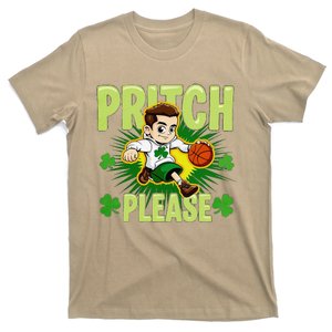 Pritch Please Funny Basketball Cartoon Art St PatrickS Day T-Shirt