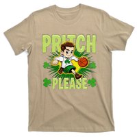 Pritch Please Funny Basketball Cartoon Art St PatrickS Day T-Shirt