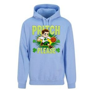 Pritch Please Funny Basketball Cartoon Art St PatrickS Day Unisex Surf Hoodie