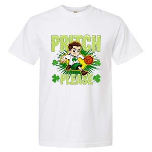 Pritch Please Funny Basketball Cartoon Art St PatrickS Day Garment-Dyed Heavyweight T-Shirt