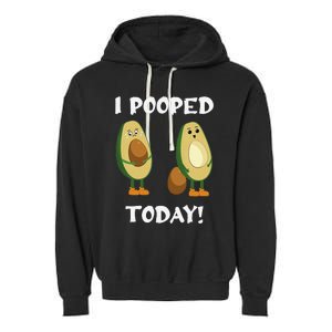 Proud Pooper Funny Poop Fart I Pooped Today Garment-Dyed Fleece Hoodie