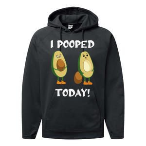 Proud Pooper Funny Poop Fart I Pooped Today Performance Fleece Hoodie