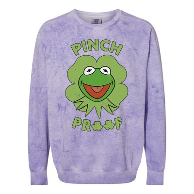 Pinch Proof Funny Frog Colorblast Crewneck Sweatshirt