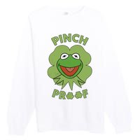 Pinch Proof Funny Frog Premium Crewneck Sweatshirt