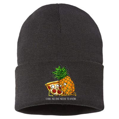 Pineapple Pizza Funny Pepperoni Pizzas Sustainable Knit Beanie