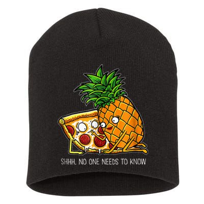 Pineapple Pizza Funny Pepperoni Pizzas Short Acrylic Beanie