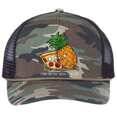 Pineapple Pizza Funny Pepperoni Pizzas Retro Rope Trucker Hat Cap