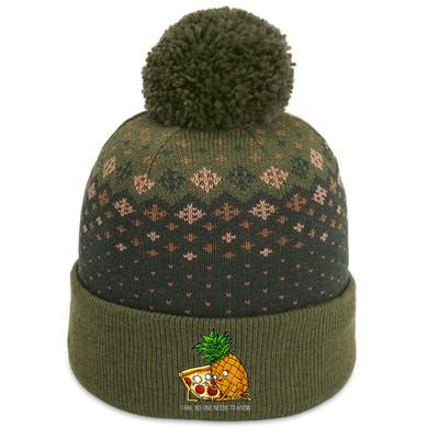 Pineapple Pizza Funny Pepperoni Pizzas The Baniff Cuffed Pom Beanie