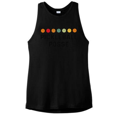 Pickleball Posse Funny Pickleball Quote For Pickeball Lovers Ladies PosiCharge Tri-Blend Wicking Tank