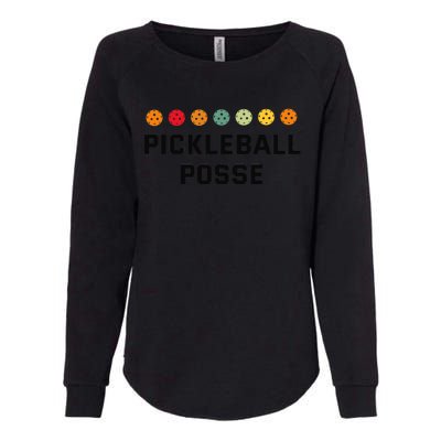 Pickleball Posse Funny Pickleball Quote For Pickeball Lovers Womens California Wash Sweatshirt