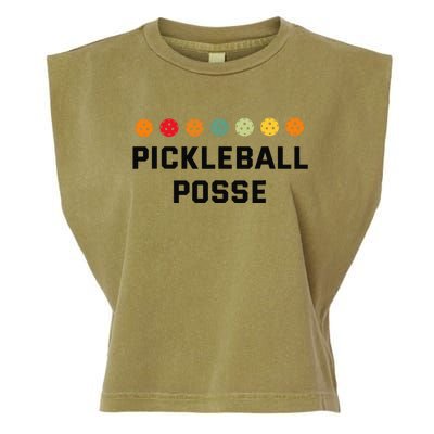 Pickleball Posse Funny Pickleball Quote For Pickeball Lovers Garment-Dyed Women's Muscle Tee