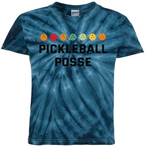 Pickleball Posse Funny Pickleball Quote For Pickeball Lovers Kids Tie-Dye T-Shirt