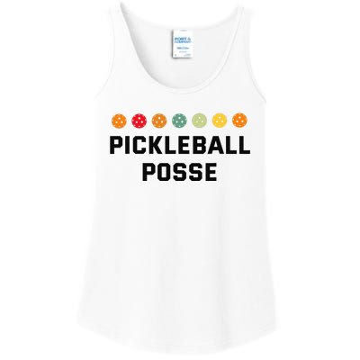 Pickleball Posse Funny Pickleball Quote For Pickeball Lovers Ladies Essential Tank