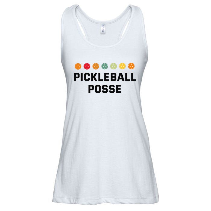 Pickleball Posse Funny Pickleball Quote For Pickeball Lovers Ladies Essential Flowy Tank