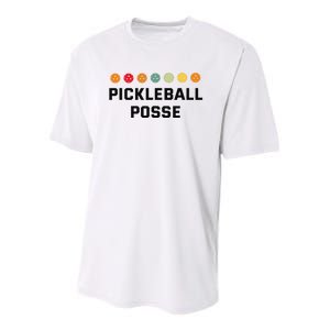 Pickleball Posse Funny Pickleball Quote For Pickeball Lovers Youth Performance Sprint T-Shirt