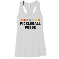 Pickleball Posse Funny Pickleball Quote For Pickeball Lovers Women's Racerback Tank