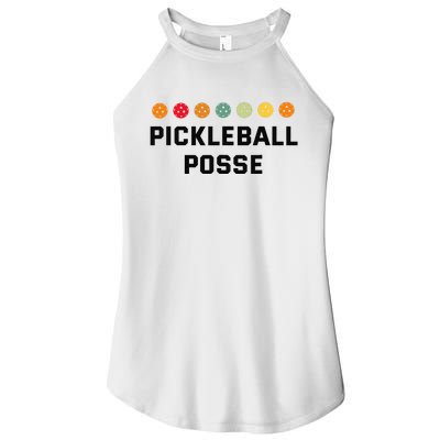 Pickleball Posse Funny Pickleball Quote For Pickeball Lovers Women's Perfect Tri Rocker Tank