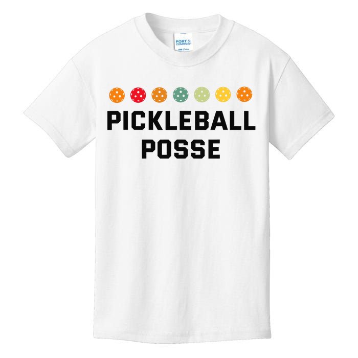 Pickleball Posse Funny Pickleball Quote For Pickeball Lovers Kids T-Shirt