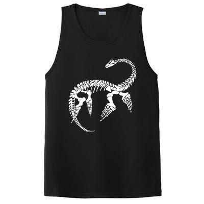 Plesiosaurus Prehistoric Fossil Skeleton (White Logo Design) PosiCharge Competitor Tank