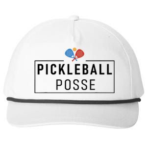 Pickleball Posse Funny Pickleball Quote For Pickeball Lovers Snapback Five-Panel Rope Hat