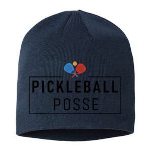 Pickleball Posse Funny Pickleball Quote For Pickeball Lovers Sustainable Beanie