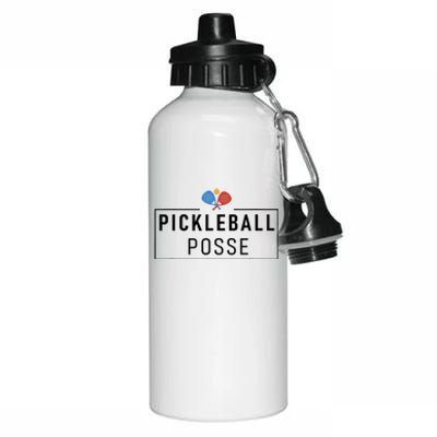 Pickleball Posse Funny Pickleball Quote For Pickeball Lovers Aluminum Water Bottle