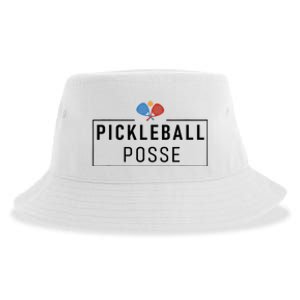 Pickleball Posse Funny Pickleball Quote For Pickeball Lovers Sustainable Bucket Hat