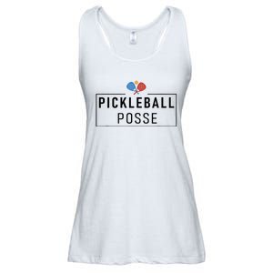 Pickleball Posse Funny Pickleball Quote For Pickeball Lovers Ladies Essential Flowy Tank